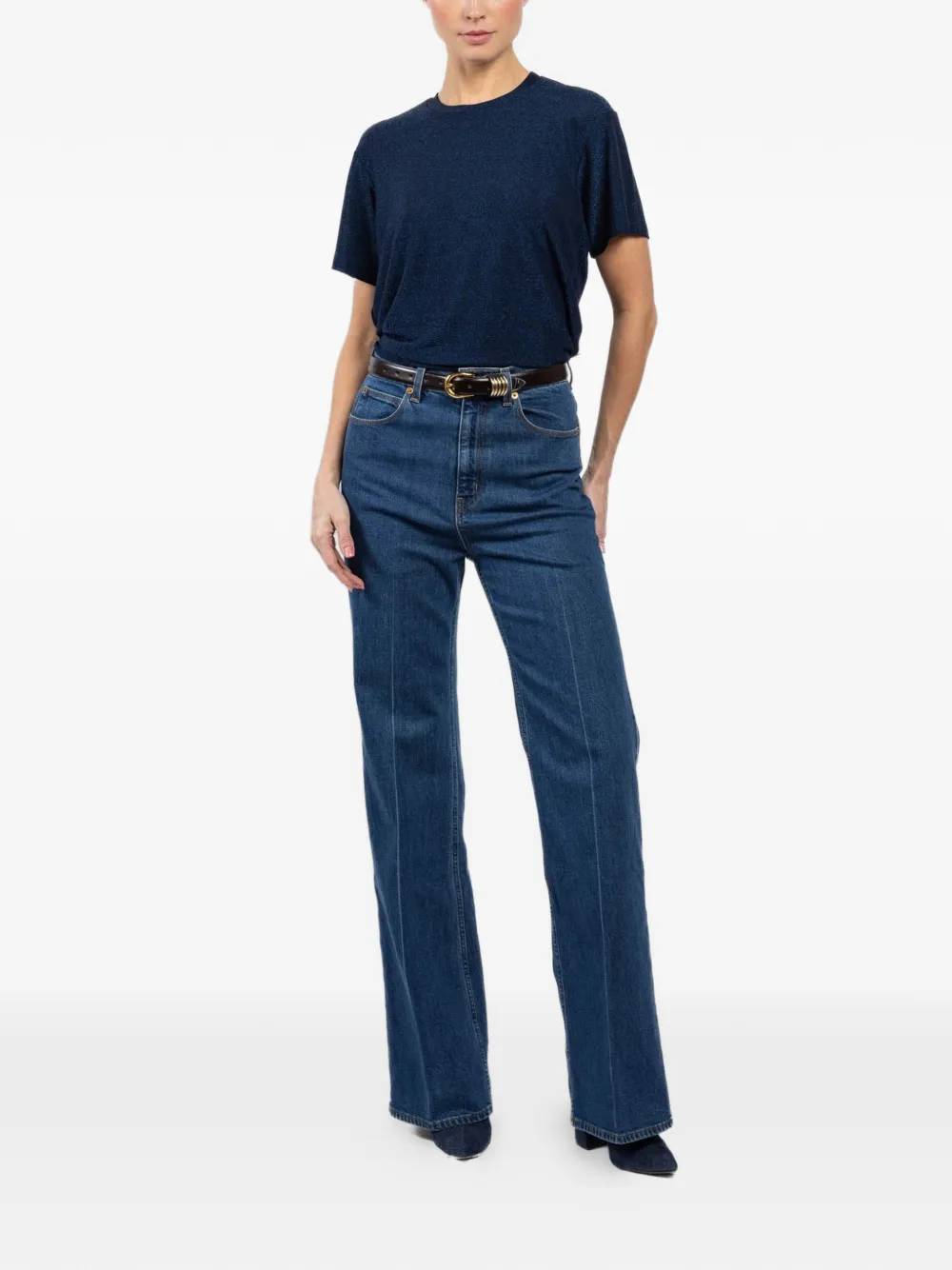 JAMIE HALLER panelled denim jeans - Blauw