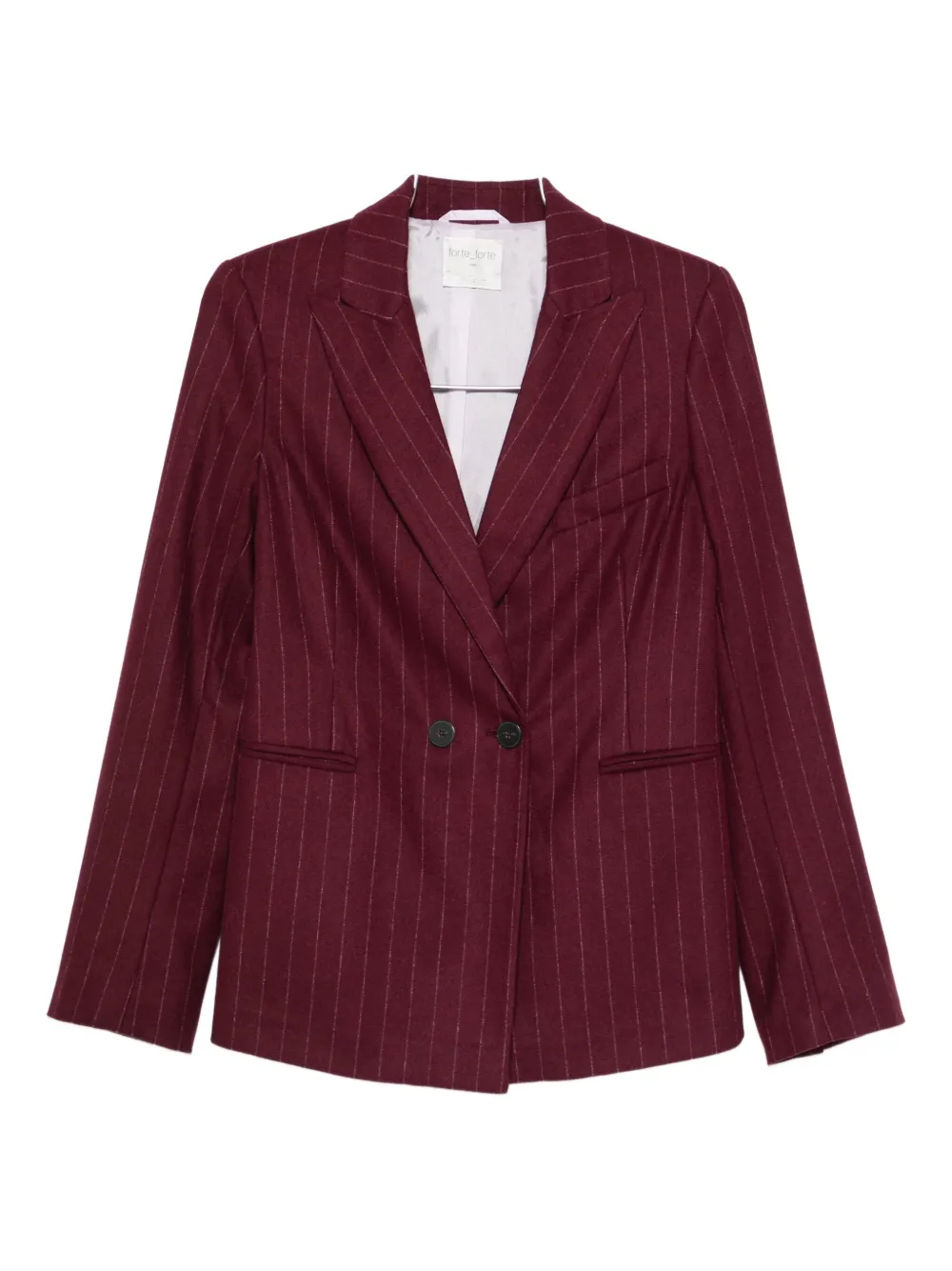 Forte Forte Pinstripe-pattern Double-breasted Blazer In Red