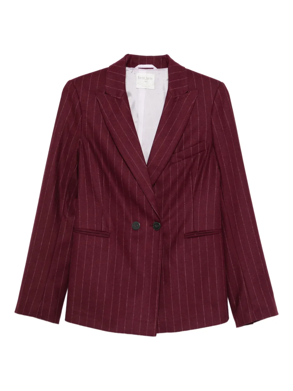 Forte Forte pinstripe-pattern double-breasted blazer | Red | Image 1