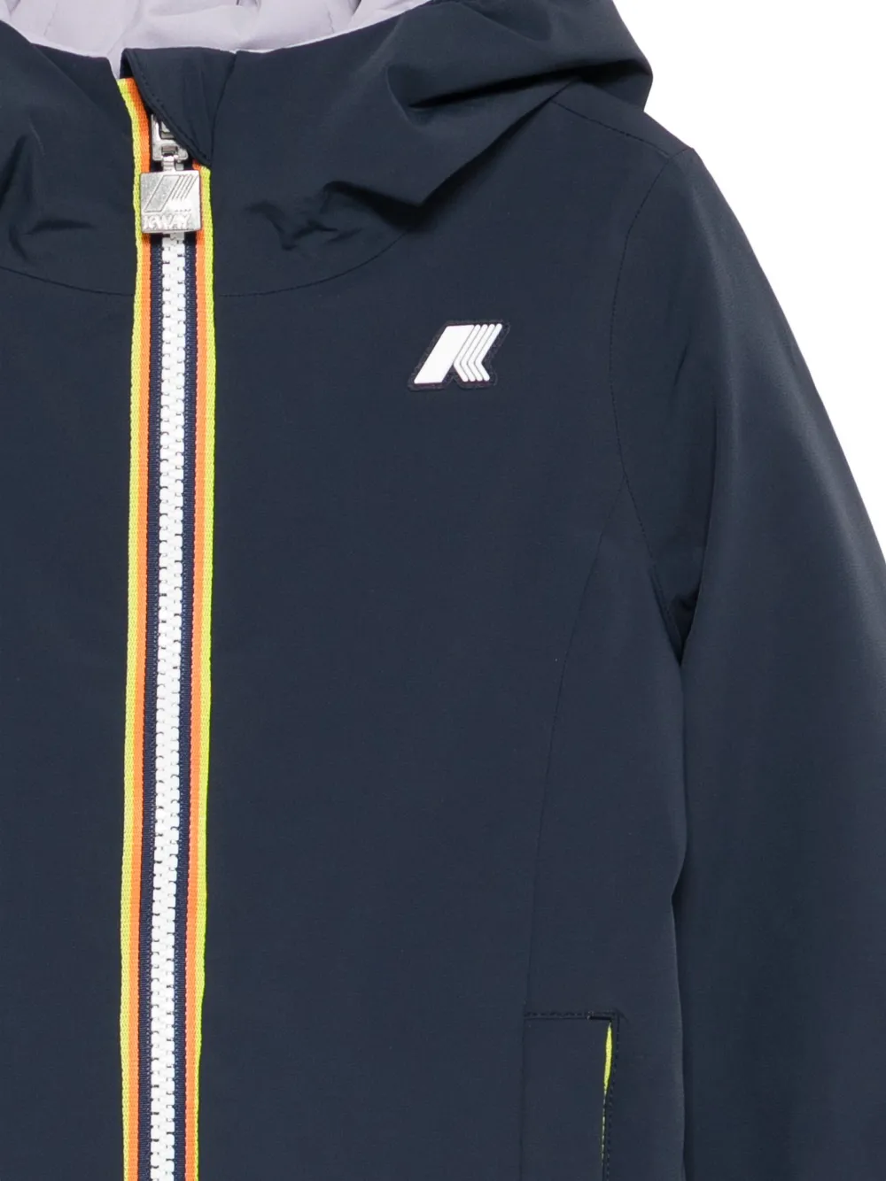 K Way Kids Jack met capuchon en rits Blauw