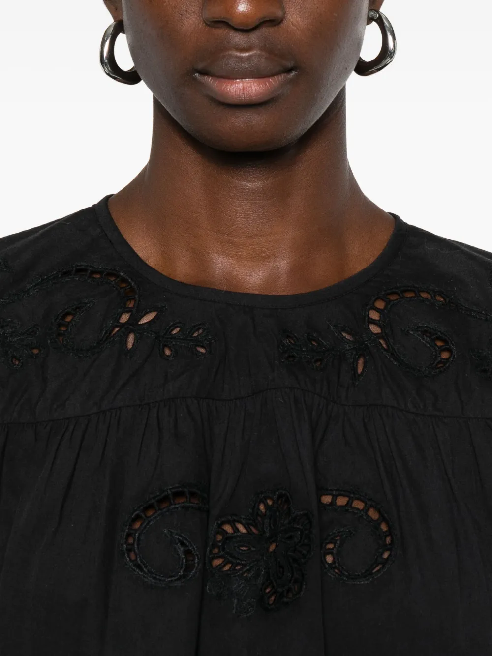 Forte Shirt met uitgesneden details Zwart