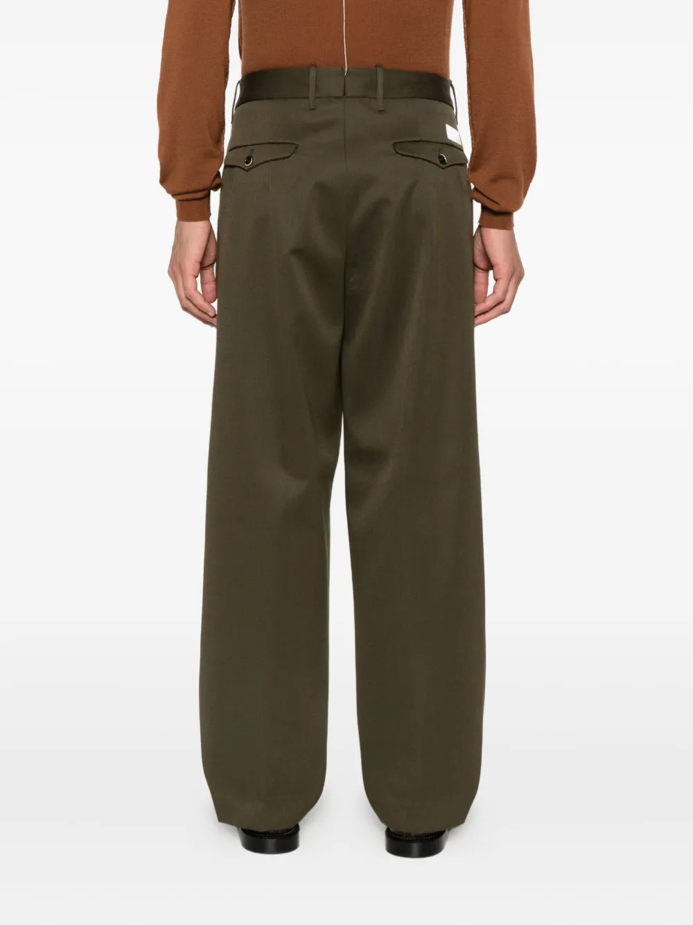 Nine In The Morning Broek met wijde pijpen Groen