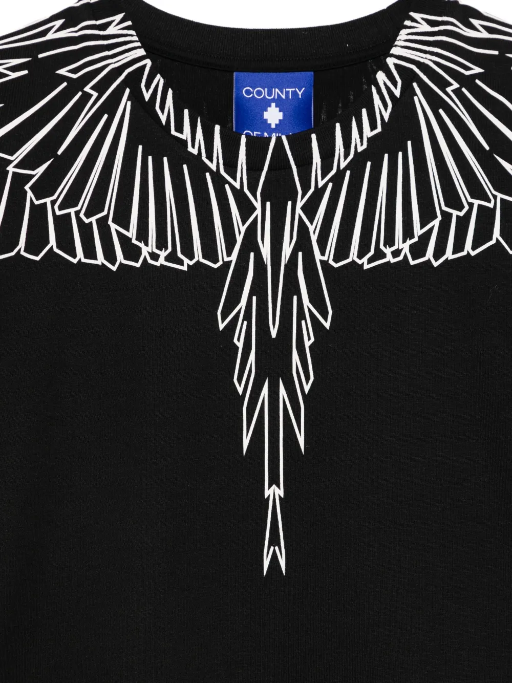 COUNTY OF MILAN KIDS T-shirt met vleugelprint Zwart