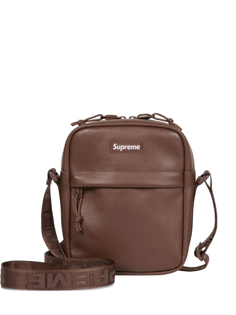 Supreme axelremsväska i läder | brun | Image 1