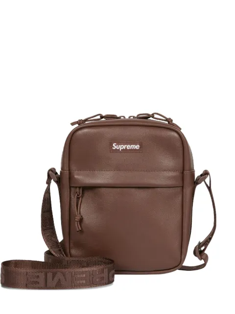 Supreme leather messenger bag