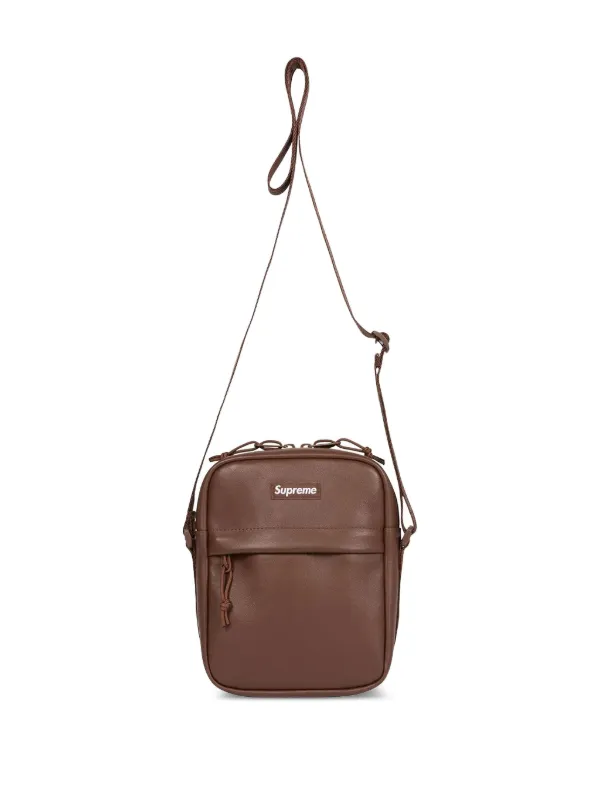 Supreme Leather Messenger Bag | Brown | FARFETCH HK