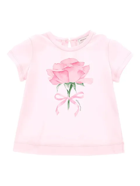 Monnalisa playera con motivo gráfico de rosa