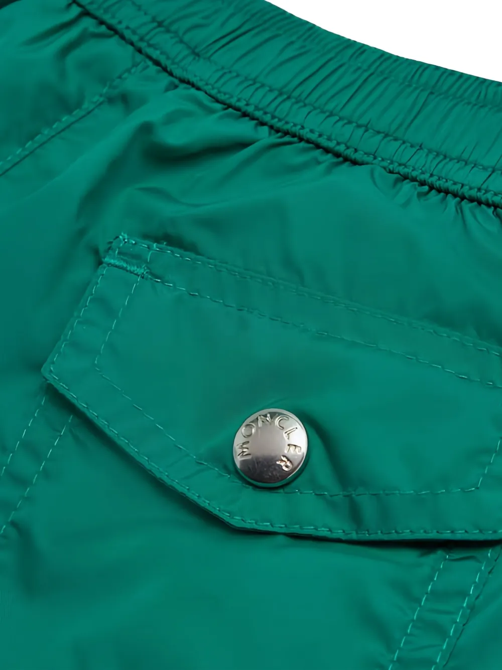 Moncler Enfant Zwembroek met logodetail Groen