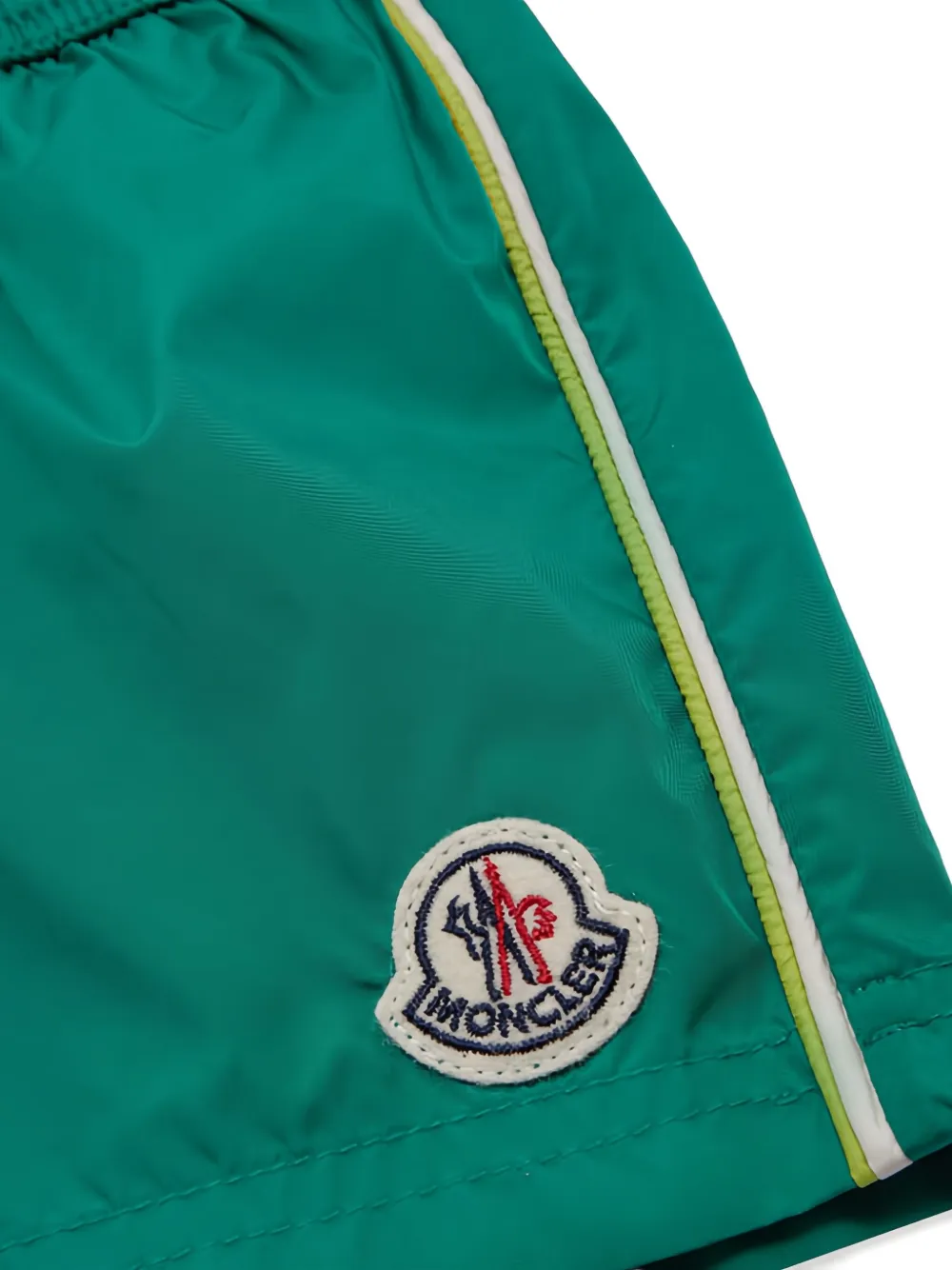 Moncler Enfant Zwembroek met logodetail Groen