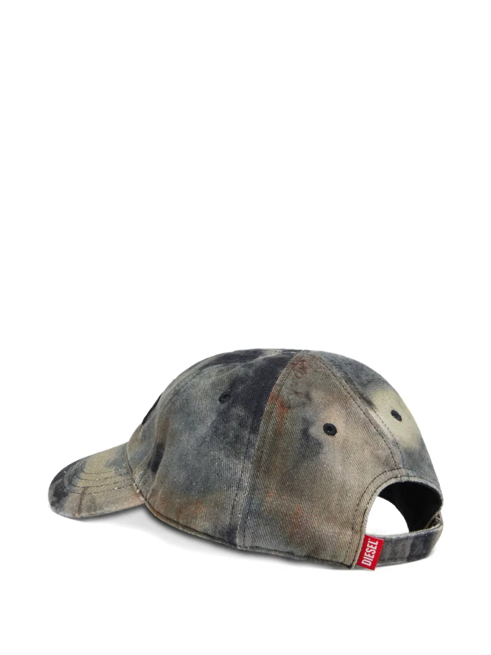 Diesel Camouflage-print Baseball Cap In Gray