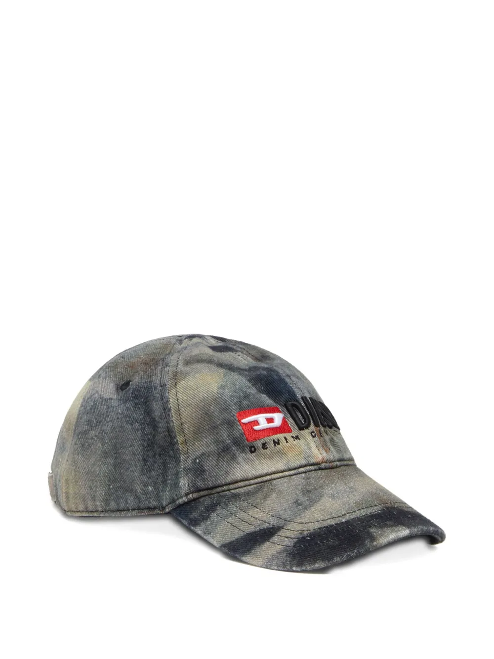Diesel Camouflage-print Baseball Cap In Gray
