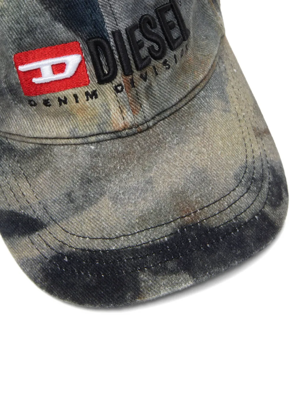 Diesel Camouflage-print Baseball Cap In Gray