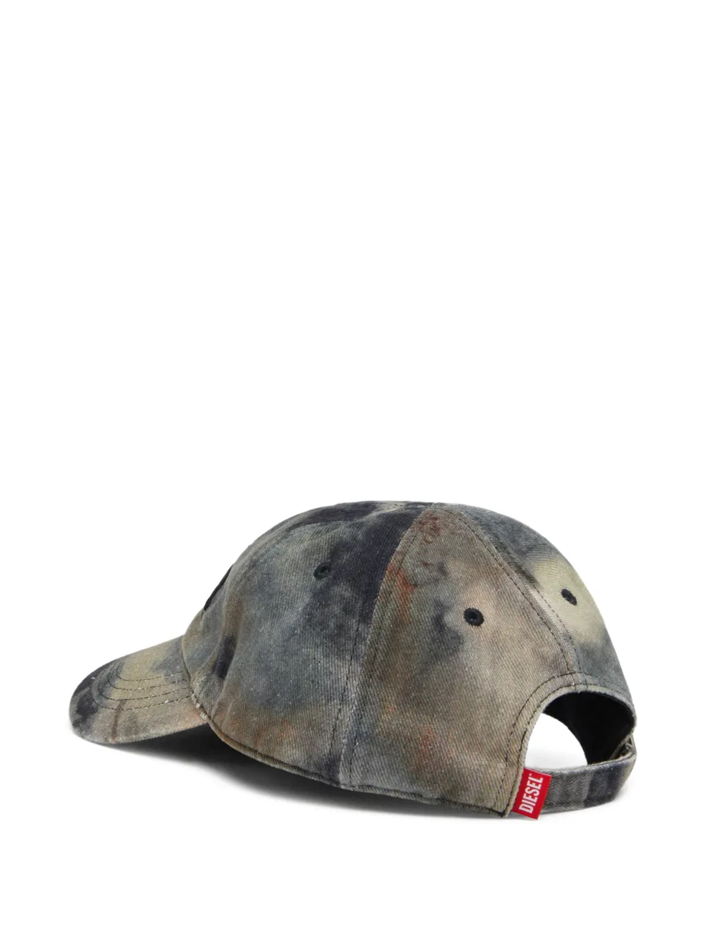 Diesel Honkbalpet met camouflageprint - Blauw