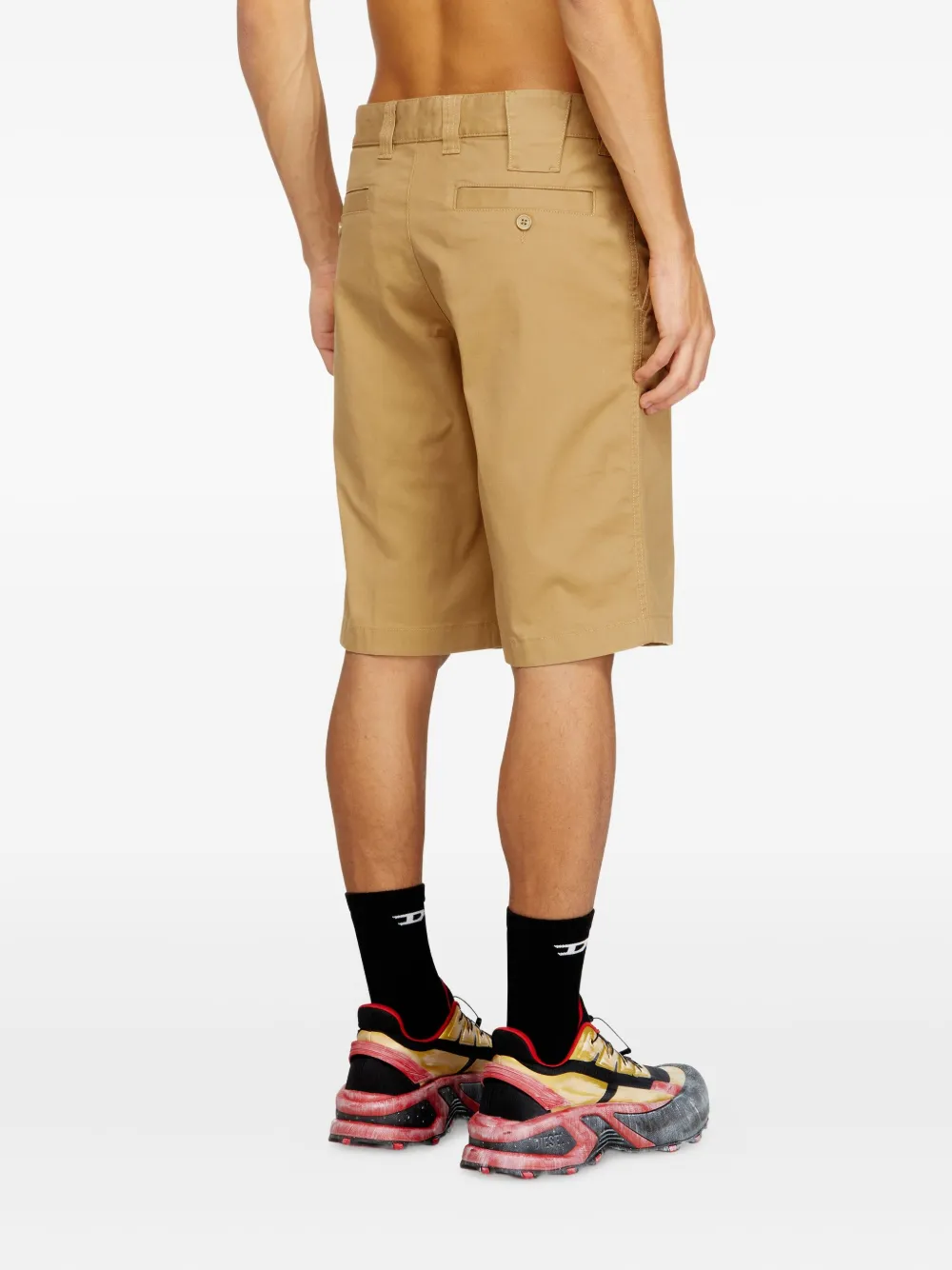 Diesel Shorts met knoopsluiting Beige