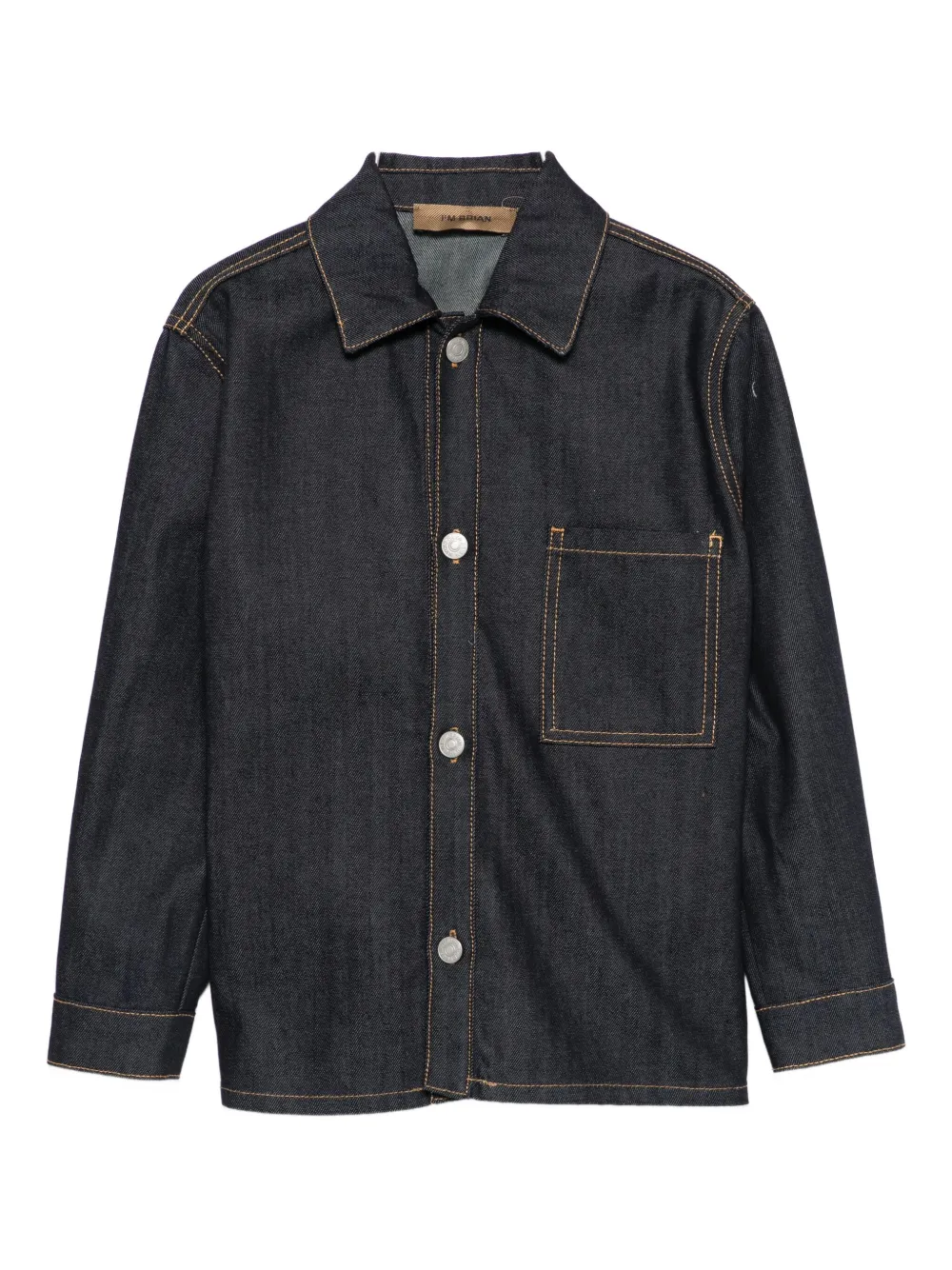 i'm brian buttoned denim jacket | noir | Image 1