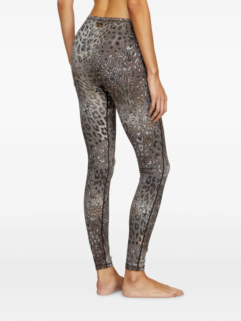 Diesel Meredith-Utlt legging met luipaardprint Beige