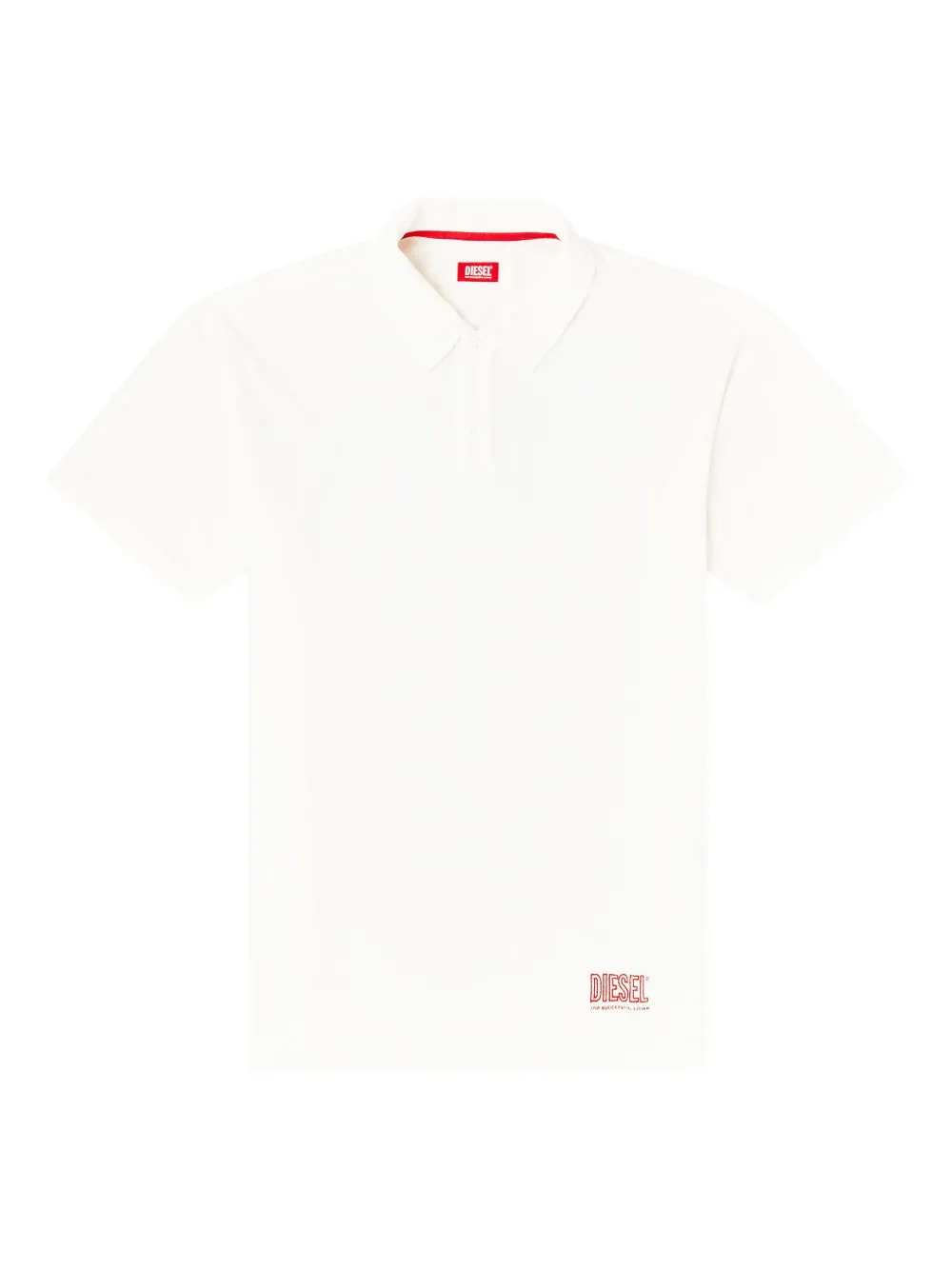 Diesel Joshua-D-Core embroidered short-sleeves polo shirt - Bianco