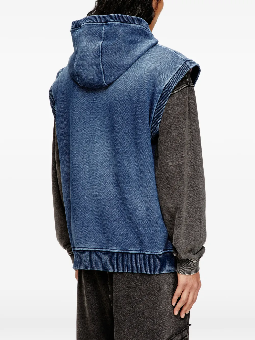 Diesel S-Hakel hoodie met rits en logodetail Blauw