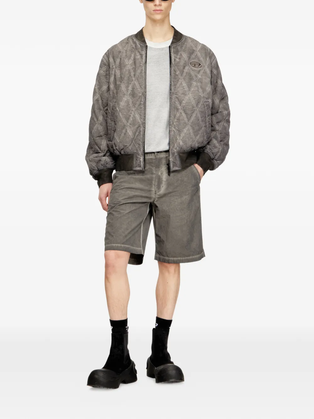 Diesel 纽扣开合卡其短裤 | 卡其短裤 | Image 2