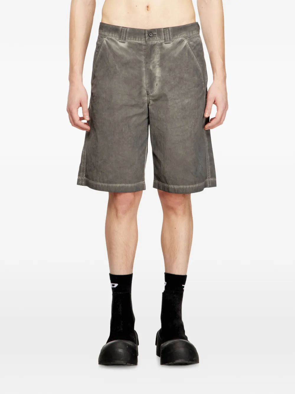  Diesel Button-fastening Chino Shorts - Grey 