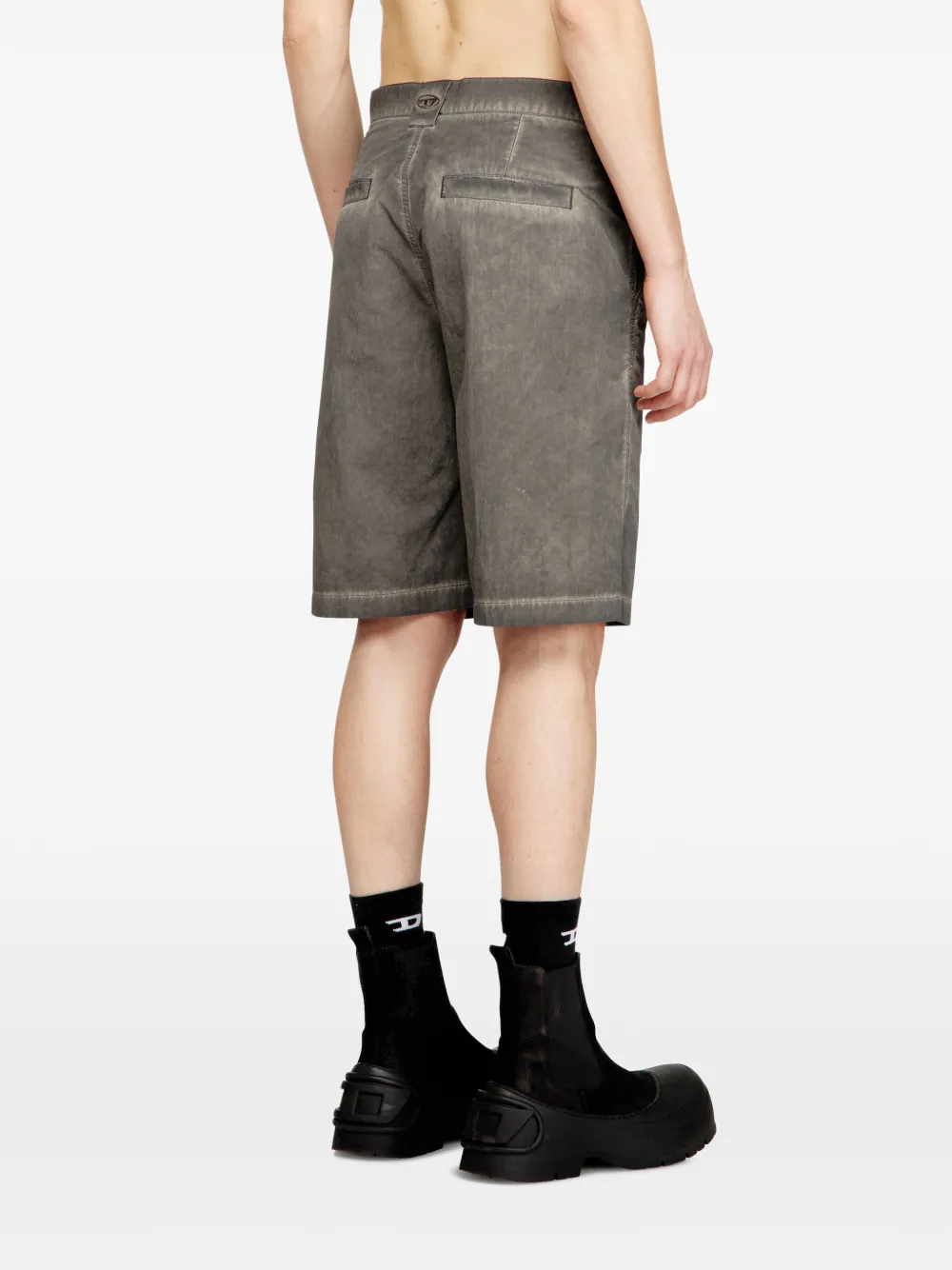 Diesel Chino shorts met knoopsluiting Grijs