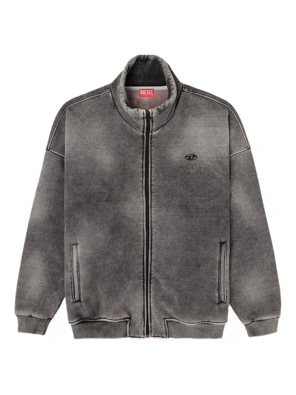 Diesel full-zip embroidered jacket | Grey | Image 1