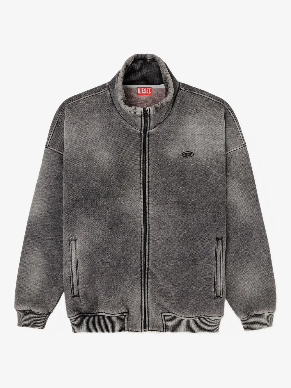 Diesel S-Batel-V1 full-zip embroidered jacket | Grey | Image 1