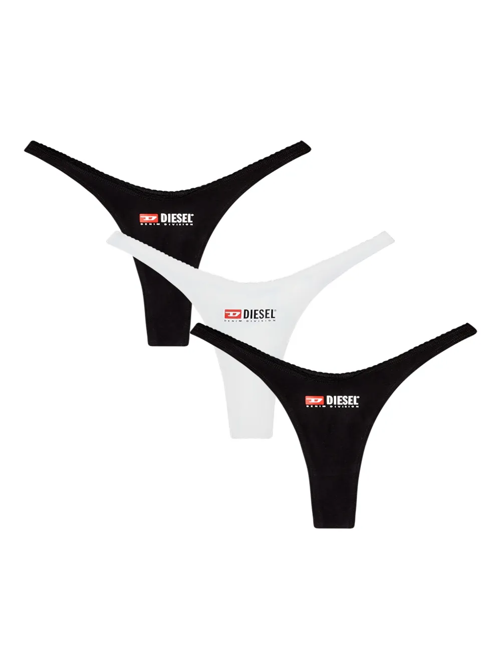 Diesel Micro-Punchy-D-Core thong (pack of three) | Black | Image 1