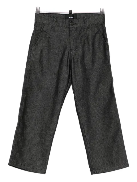 i'm brian button-fastening pants