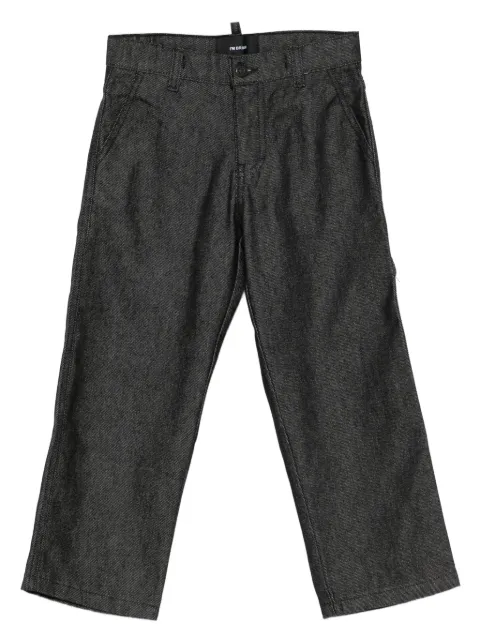 i'm brian button-fastening pants
