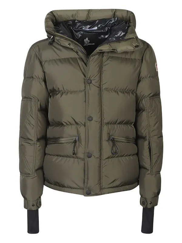 Moncler Grenoble Hooded Padded Jacket in Green