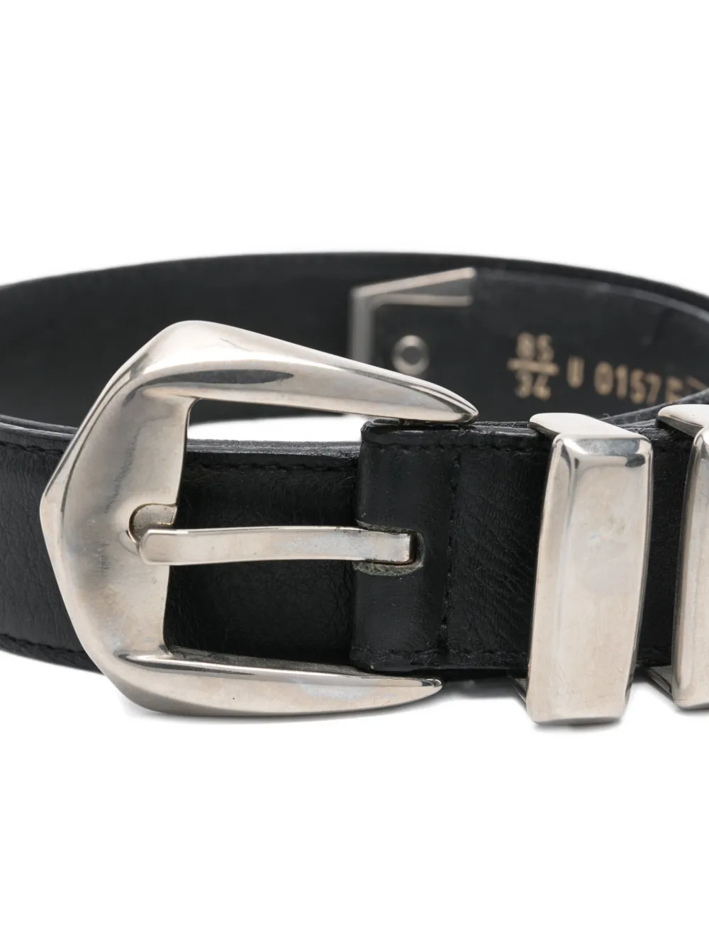 Pre-owned Versace 1990s Buckle Belt In Black