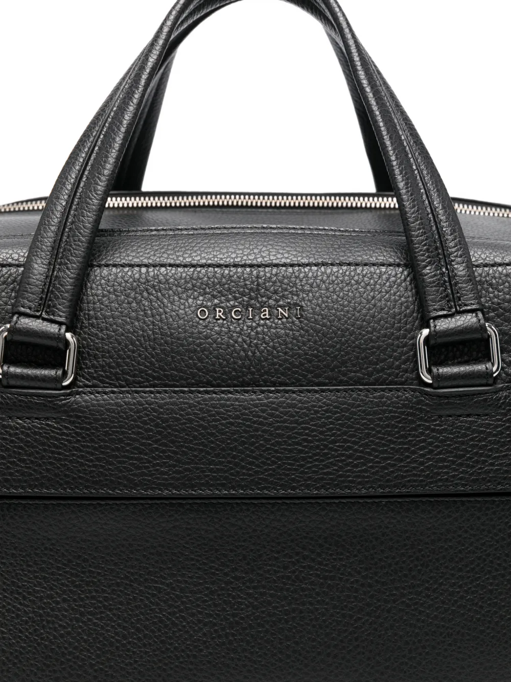 Orciani Borsone Micron In Pelle Tracolla In Black