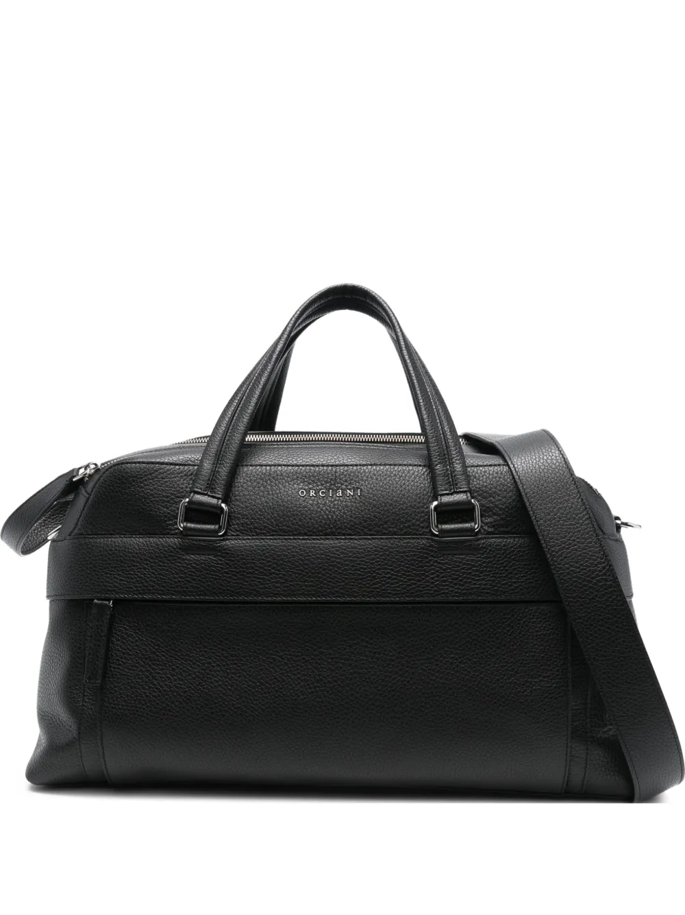 Orciani top-handle leather luggage | Black | Image 1