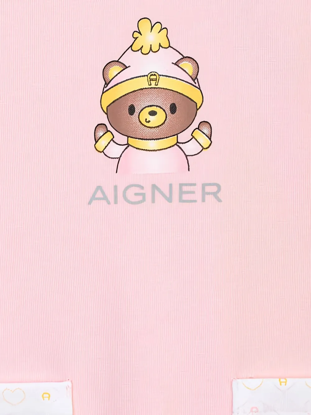 Aigner Kids bear-motif pajamas - Roze
