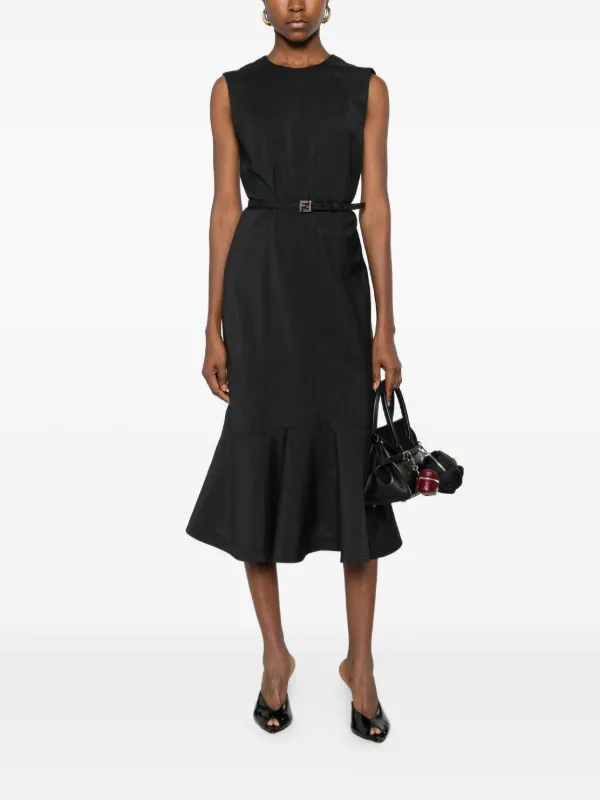 fendi black dress Fendi Black Wool Blend 3-PC Skirt Set  Moore Vintage Archive