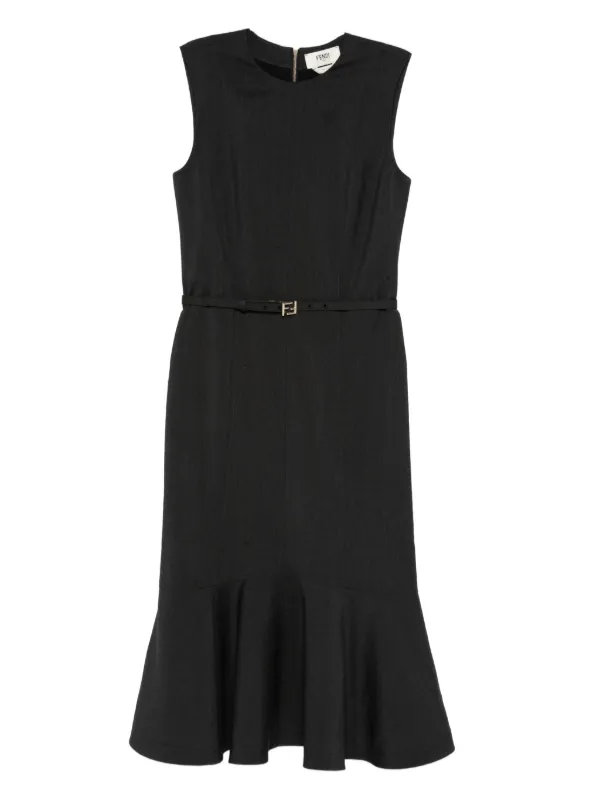 Fendi Wool-blend Dress in Black