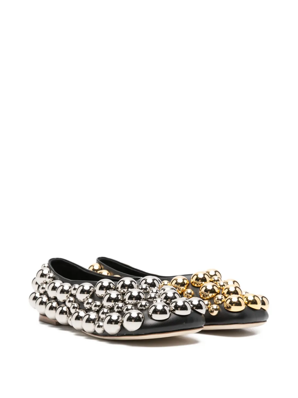 A.w.a.k.e. Dora Square-toe Ballerina Shoes In Black