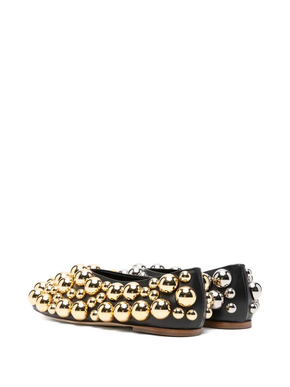 A.w.a.k.e. Dora Square-toe Ballerina Shoes In Black