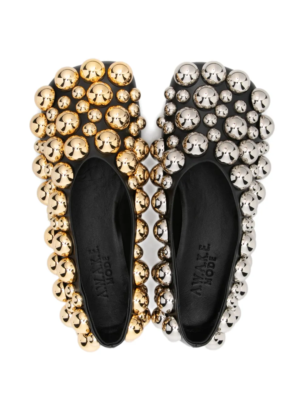 A.w.a.k.e. Dora Square-toe Ballerina Shoes In Black
