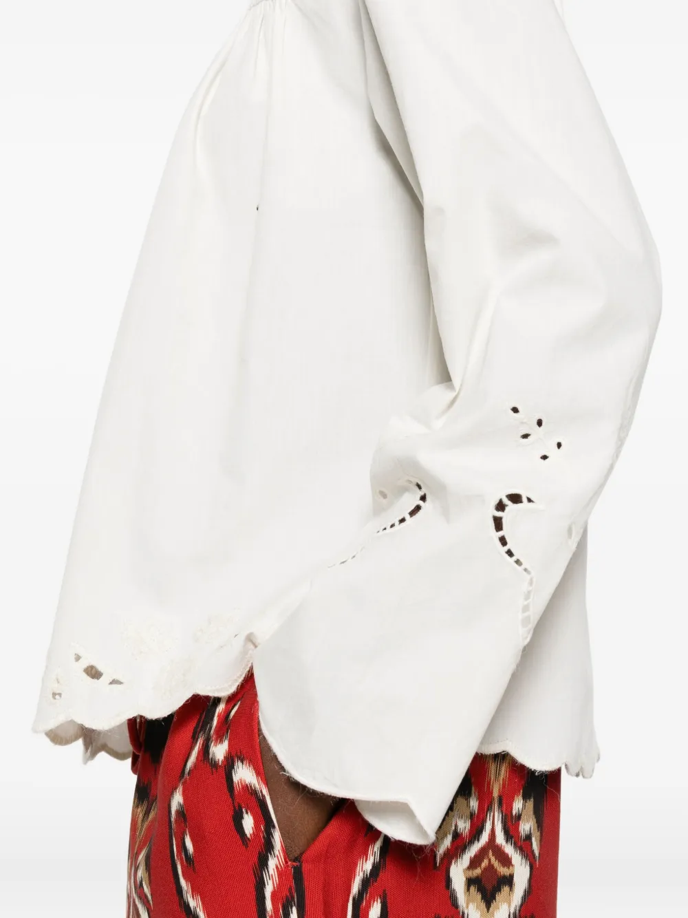 Forte Forte Embroidered Scalloped-hem Blouse In White