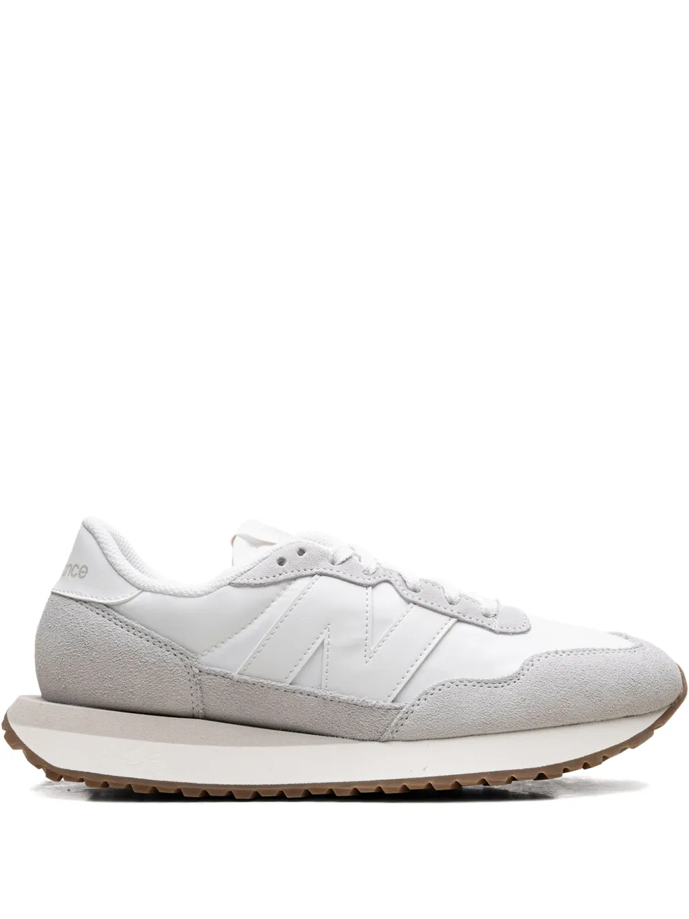 New Balance 237 suède sneakers met vlakken Wit