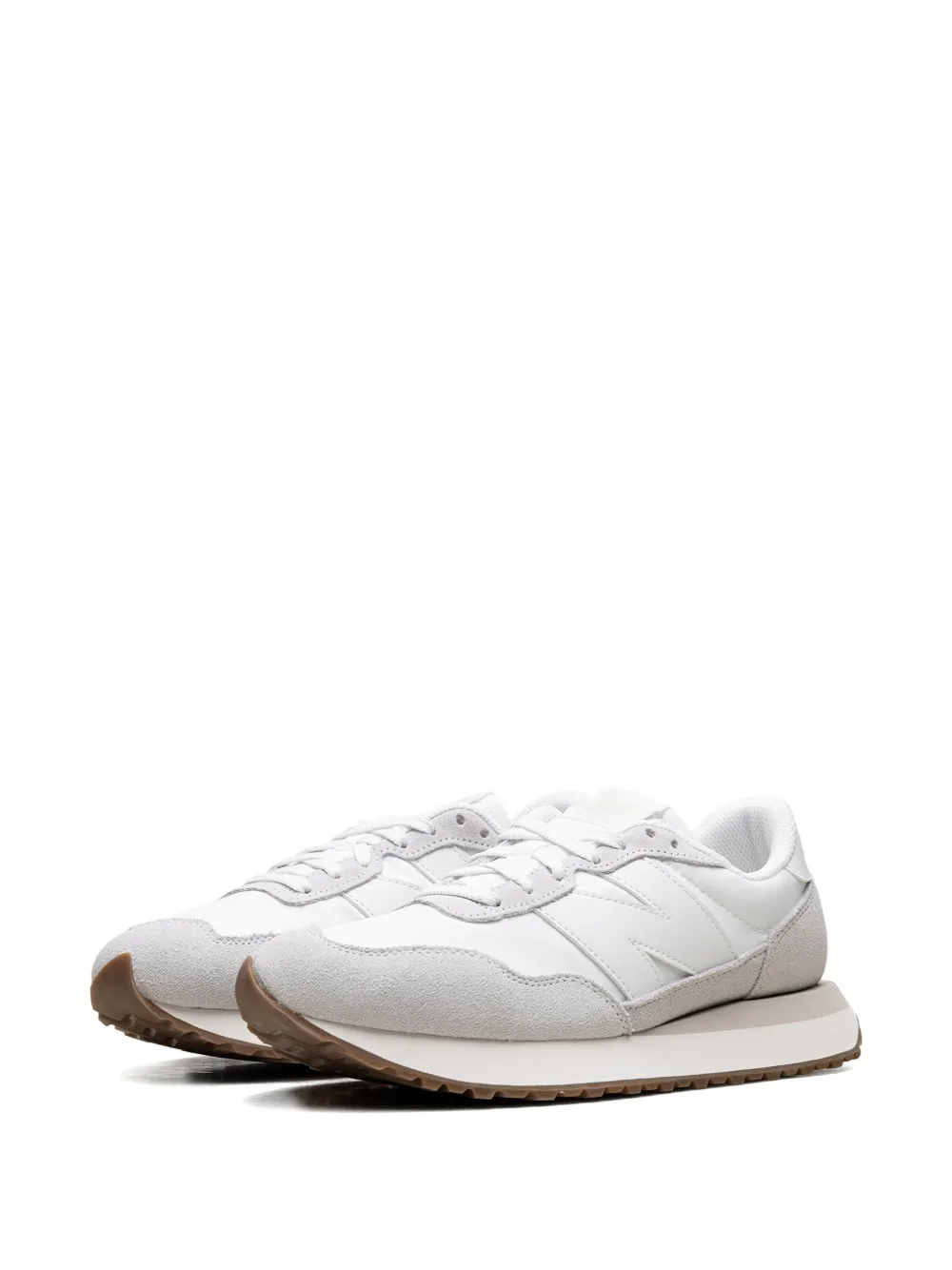 New Balance 237 suède sneakers met vlakken - Wit