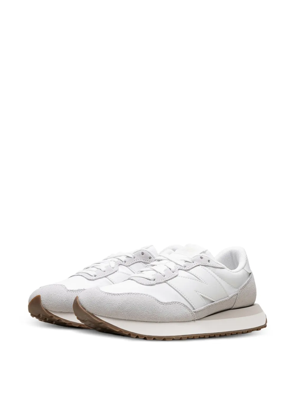  New Balance 237 Suede Panelled Sneakers - White 