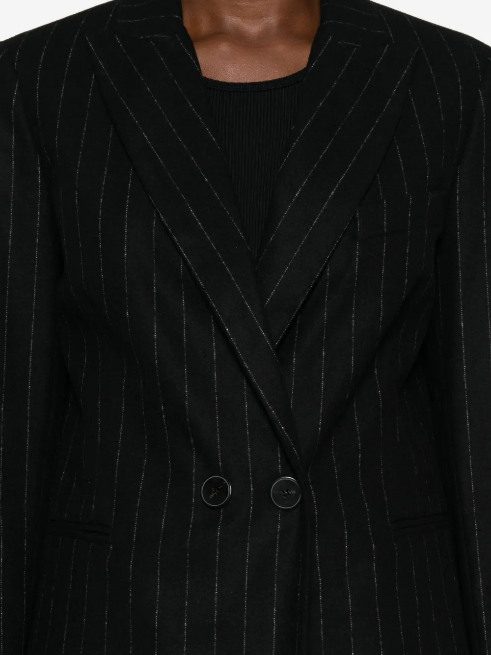 Forte Forte Pinstripe Double-breasted Blazer In Multi