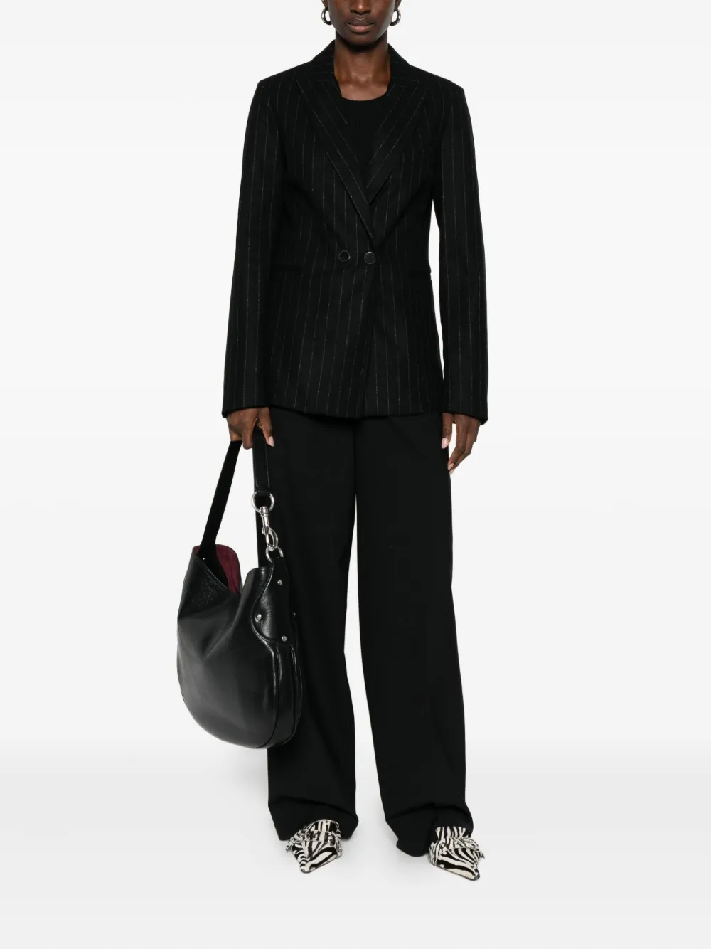 Forte Forte Pinstripe Double-breasted Blazer In Multi