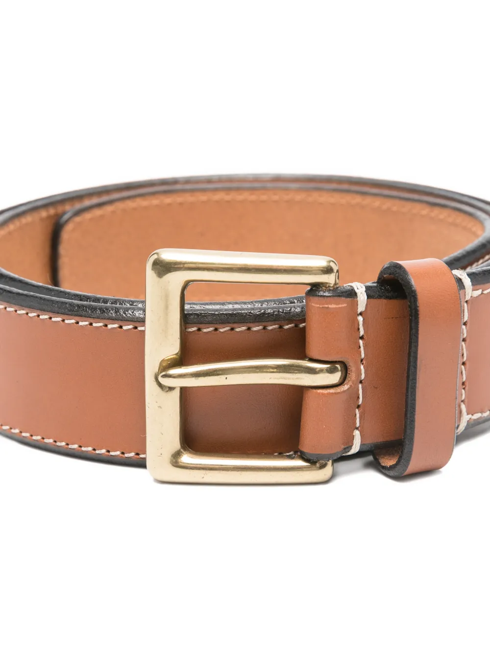 GIANFRANCO FERRE Pre-owned 1990s Stitched Belt In Brown