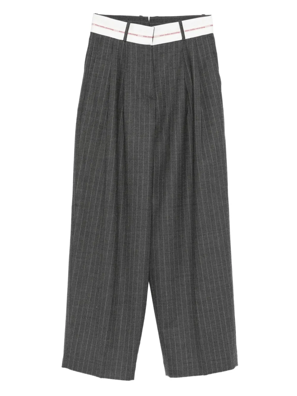 Nine In The Morning Calça risca de giz com pregas | Cinza | Image 1