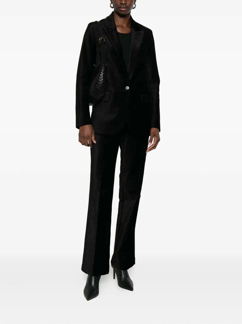 Forte Forte velvet-finish trousers - Zwart