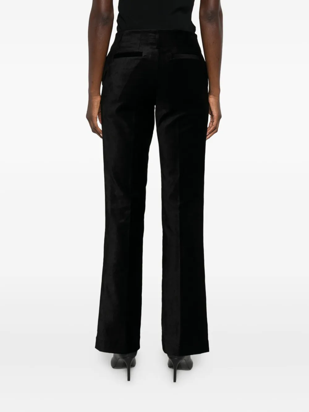 Forte Forte Velvet-finish Trousers In Black